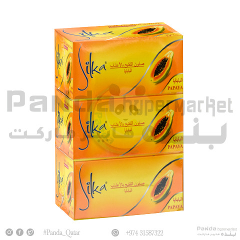 Silka Papaya Soap 135gx3 pcs