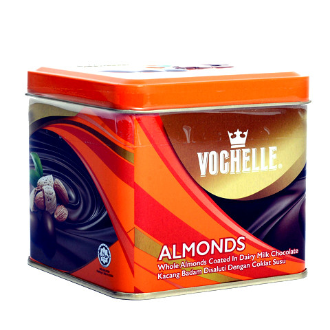 Vochelle Gift Covered Almond Sqr 180Gm Tin