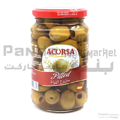 Acorsa Olives Green Pitted Jar 170Gm