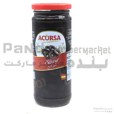 Acorsa sliced Olives Black470g