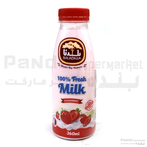 Baladna Fresh Milk Strawberry 360ml