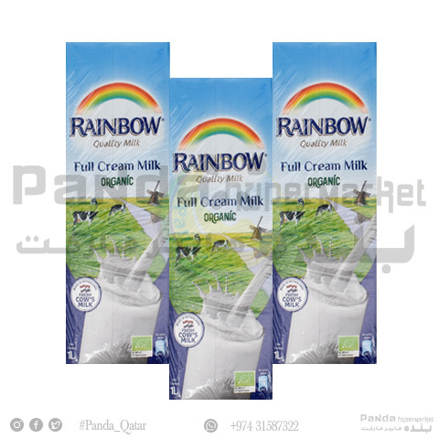 Rainbow RTD Organic Full Cream 1L X 3Pcs
