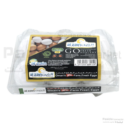 Al Zain Farm Fresh White Eggs 6S