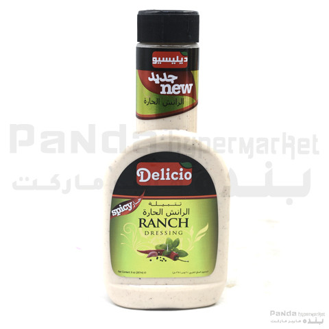 Delicio Spicy Ranch Dressing.267 Ml.Regular