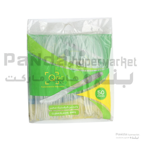 Q Pac Plastic Knife Clear 50s