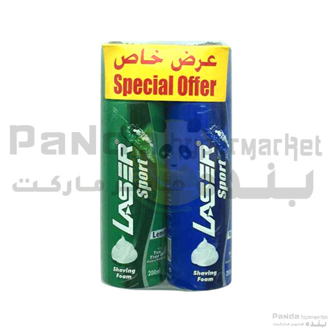 Laser Shaving Foam 200MlX2Pcs Regular+Lemon