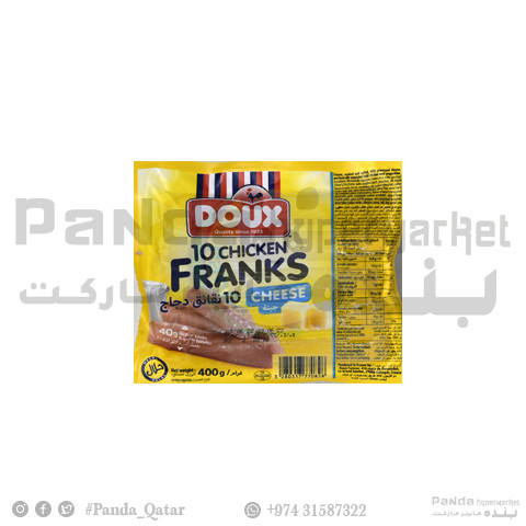 Doux Chicken Franks Cheese 400gm