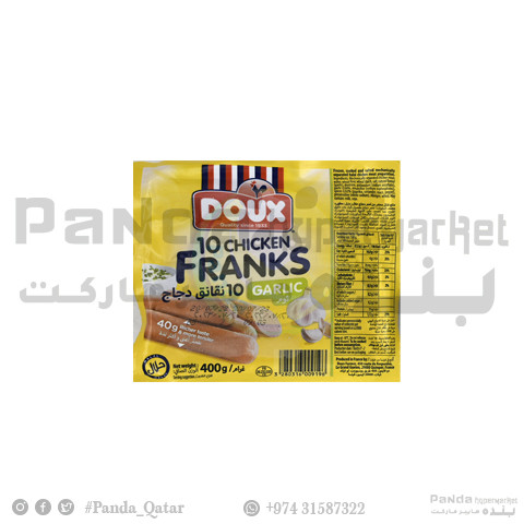 Doux Chicken Franks Garlic 400gm