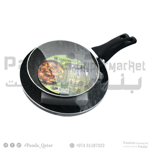 Homeway Marble Fry Pan 2Pcs Set HW3459