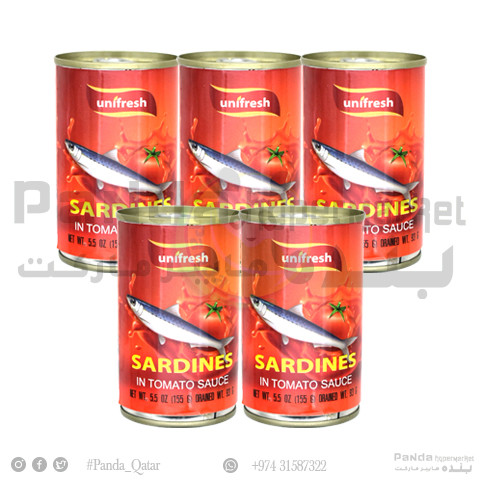 Uni Fresh Sardines In Tomato Sauce 155gmX5