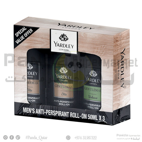 Yardley Men Roll On 3Pcs Asstd