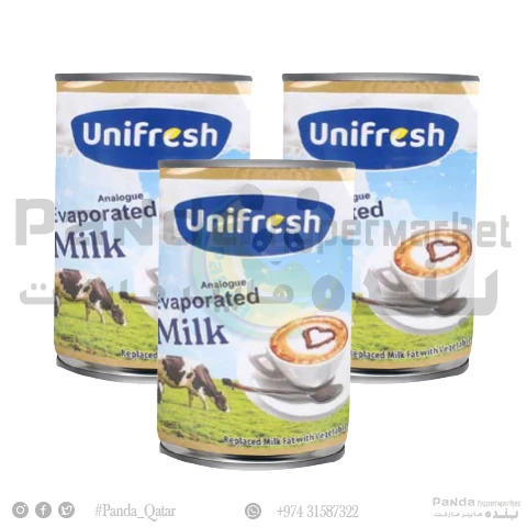 Uni Fresh Evaporated Milk Tin 410GmX3Pcs