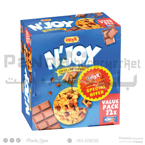 Oryx N Joy Choco Chip Cookies 36gmX12
