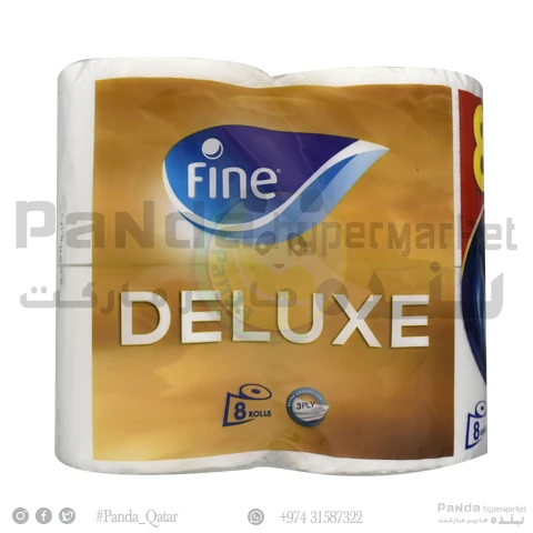 Fine Toilet Tissue Deluxe 140Sheets 3Ply 8Rolls