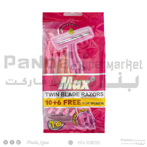 MAX Disposible Razor Women Twin Blade 10+6