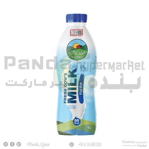 Mazzraty Full Fat Fresh Milk 1Ltr