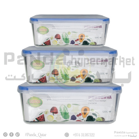 Gitco Plastic Food Storage 3Pc