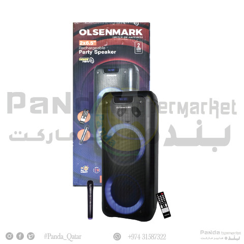Olsenmark 6.5"Rech Party Speaker Usb/Bluetooth