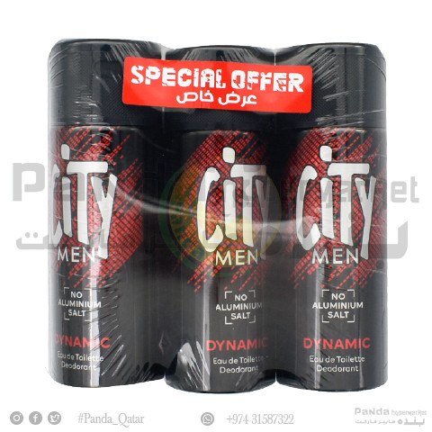 City Deospray Dynamic 150Ml 2+1