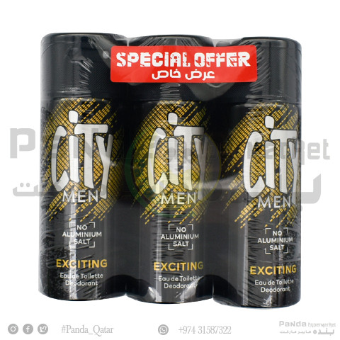 City Deospray Exciting 150Ml 2+1