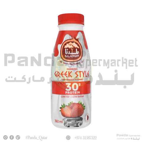 Baladna Yoghurt Greek Drink Strawberry 360Ml