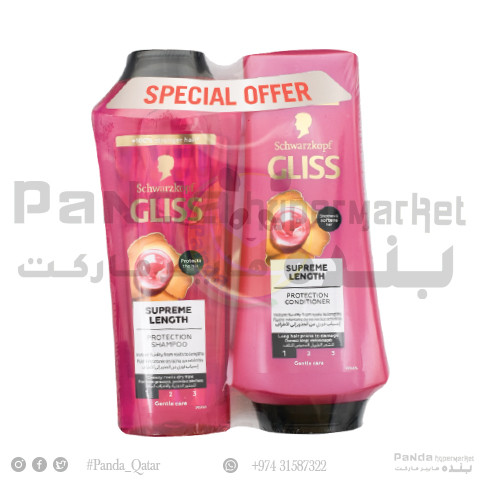 Gliss Supreme Length Shampo 400Ml+Cond.360Ml