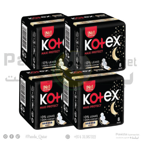 Kotex Maxi Night Thick 4X8s
