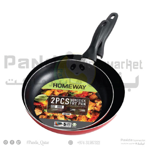 Homeway Nonstick Frypan 2Pc 22Cm+26