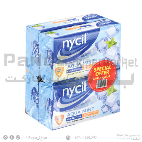 Nycil  Aqua Mint Antibacterial Soap 125GmX4