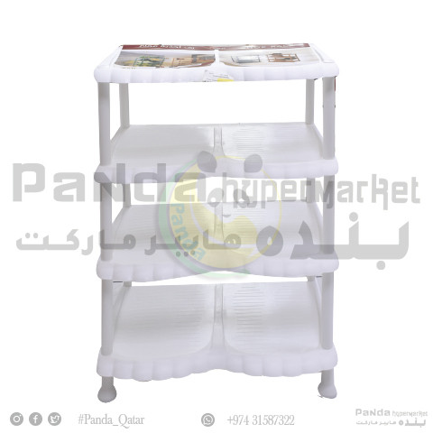 Plastc Ornate Shoe Rack 4-Tier