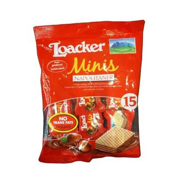 Loacker Minis Napolitane Crispy Wafers with Hazelnut (15x10g)  150g