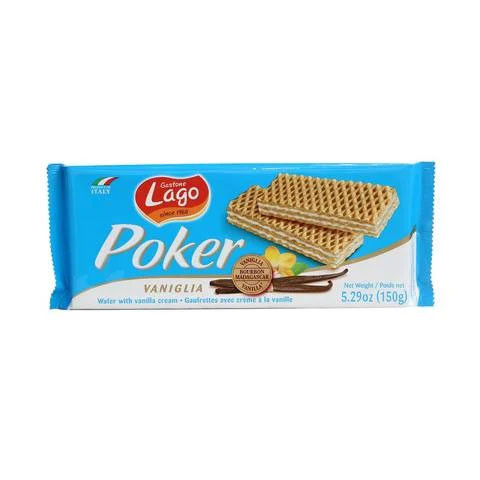 Gastone Lago Poker Wafer With Vanilla Cream 150g