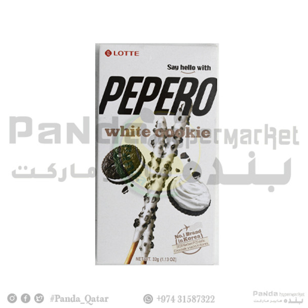 Lotte Pepero White Cookie Covered Biscuit 32g