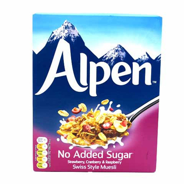 Alpen Cereal No Added Sugar Strawbry Cranberry & Raspberry 560gm