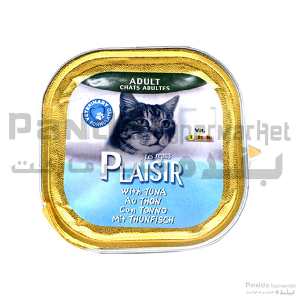 Plaisir cat Food rich in tuna tray 100gm