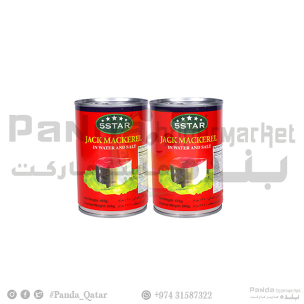 5 Star jack canned Mackarel 425gmX2pcs