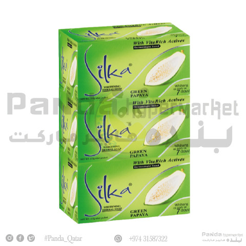 Silka Green Pappaya Soap 135gmX3pcs