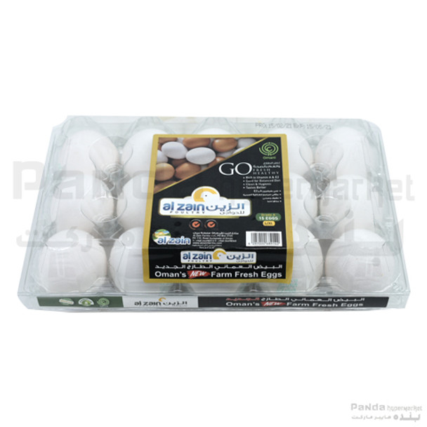 Al Zain Farm Fresh White Eggs 15S