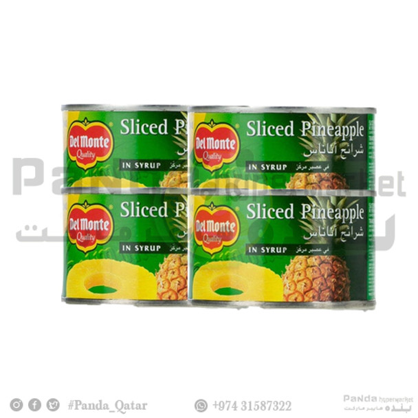 Del Monte Pineapple Slice In Syrup 235gX4Pcs