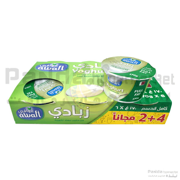Awafi Yoghurt FullFat 170gm X 6Pcs