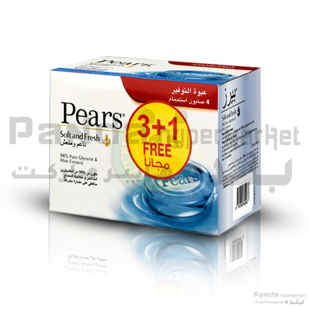 Pears Soap 125gm 3+1 Soft&Fresh