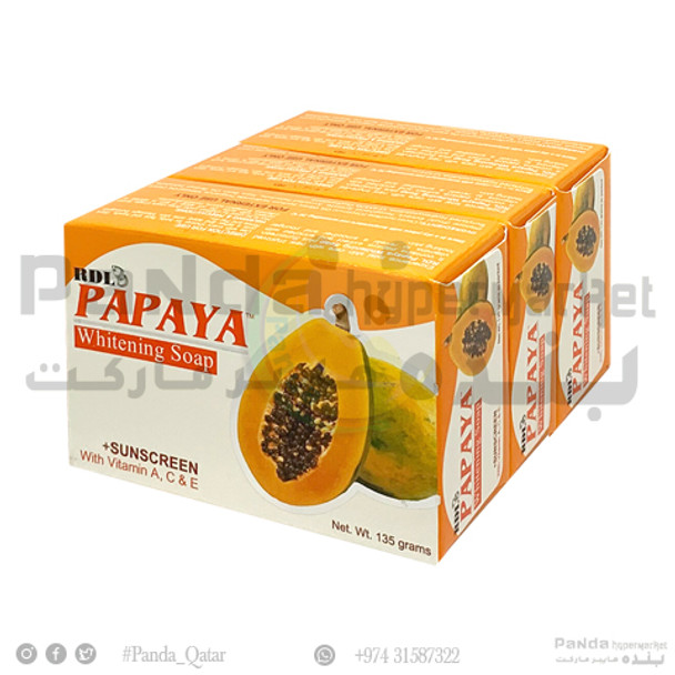 RDL Papaya Whitening Soap 135gmX3pcs
