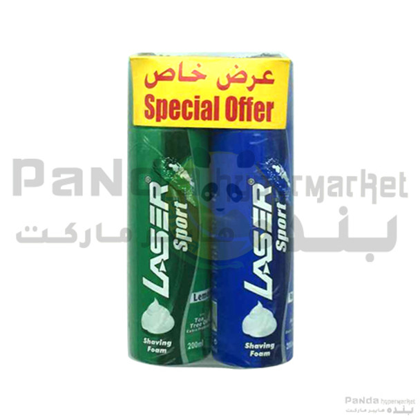 Laser Shaving Foam 200MlX2Pcs Regular+Lemon