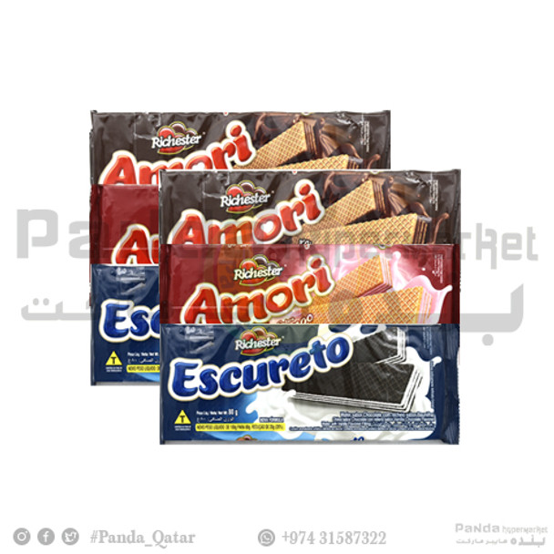 Richester Amori Escureto Wafers Asstd 6X80gm