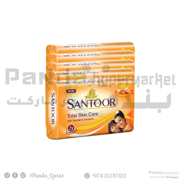 Santoor Soap Total Skin Care 125gmX5Pcs