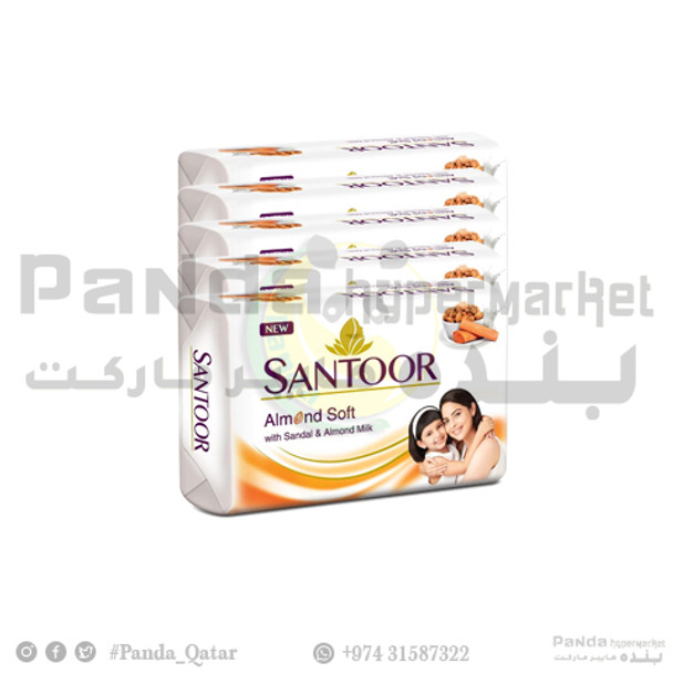 Santoor Soap White 125gmX5Pcs