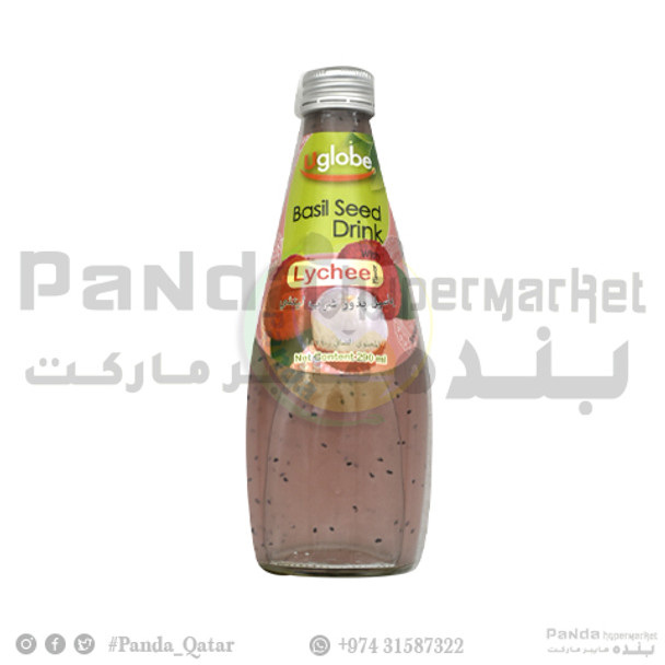 Uglobe Basil Seed Drink Lychee 290ml