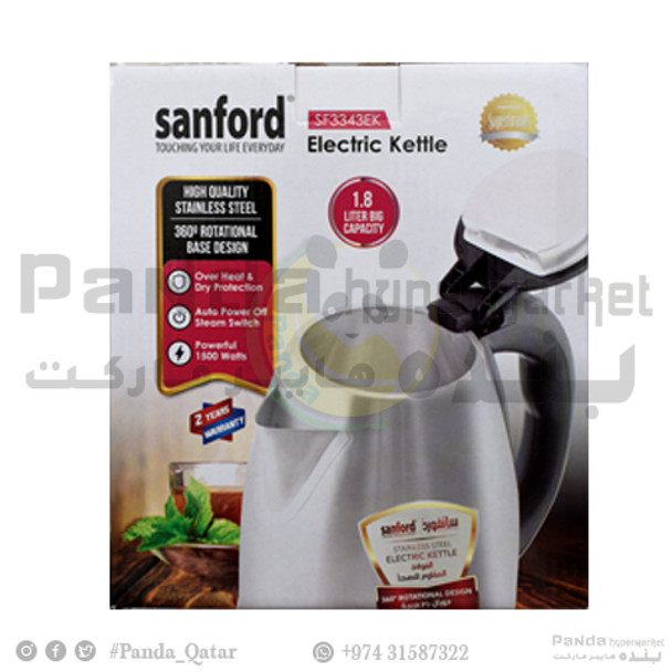 Sanford Stainless Steel Electric Kettle1.8Ltr SF 3343