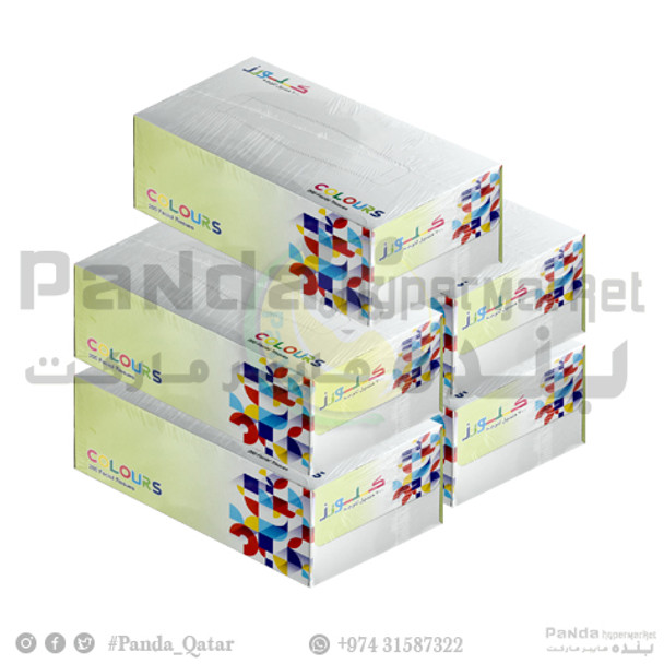 COLOURS FACIAL TISSUES 200X2PLY