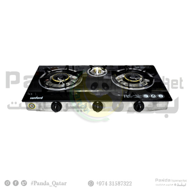 Sanford Glass Gas Stove 3 Burner SF5364GC